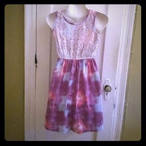 Beautiful tie dye girls dress and Chaps shrug